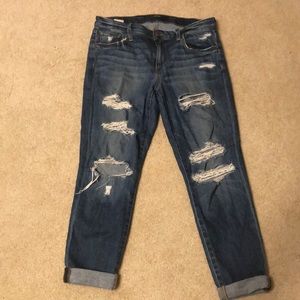 Joe’s jeans slim crop distressed boyfriend sz 27